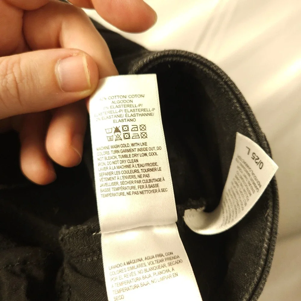 Lucky Brand Lizzie Women's Black Skinny Jeans 0/25 Measures 28x30